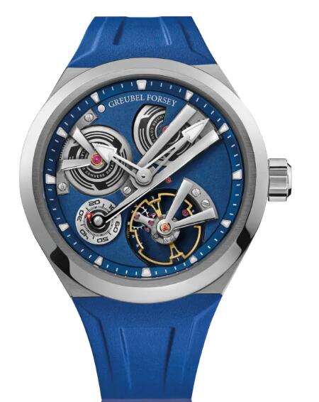 Replica Greubel Forsey Watch Balancier 3 In titanium Blue Men